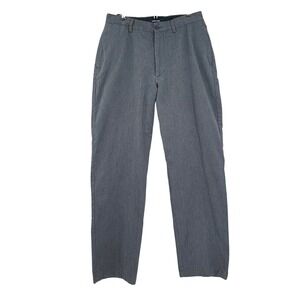Vintage‎ Structure Pants Mens Gray Twill Flat Front Trousers 33x34 Relaxed 2001